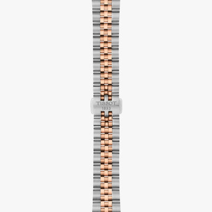 TISSOT BALLADE, Bicolor PVD Rosa, Carátula Azul — Dama