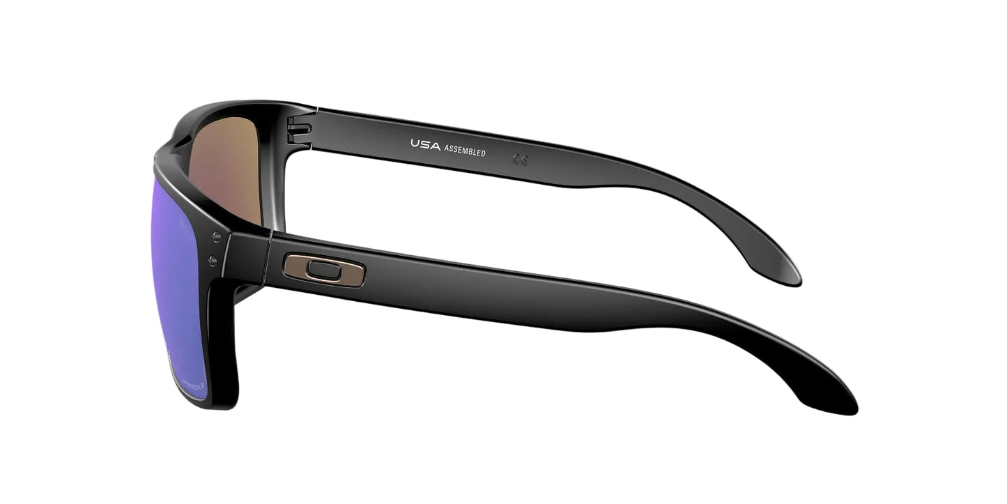 Oakley Lentes de Sol, Marco Negro Pulido, Espejo Sapphire — Unisex