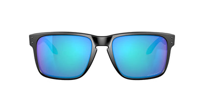 Oakley Lentes de Sol, Marco Negro Pulido, Espejo Sapphire — Unisex