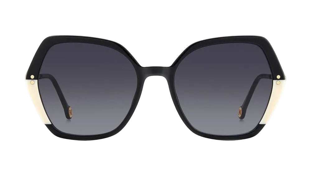 Carolina Herrera Lentes de Sol, Marco Negro/Blanco — Dama