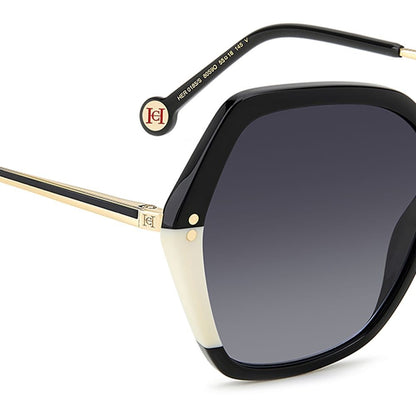 Carolina Herrera Lentes de Sol, Marco Negro/Blanco — Dama