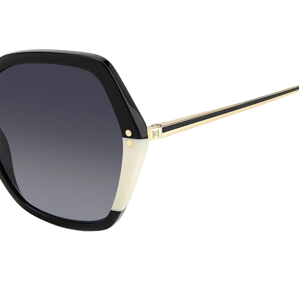 Carolina Herrera Lentes de Sol, Marco Negro/Blanco — Dama