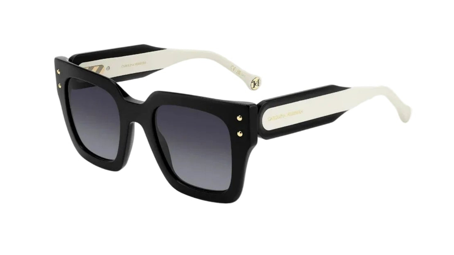 Carolina Herrera Lentes de Sol, Marco Negro/Blanco — Dama
