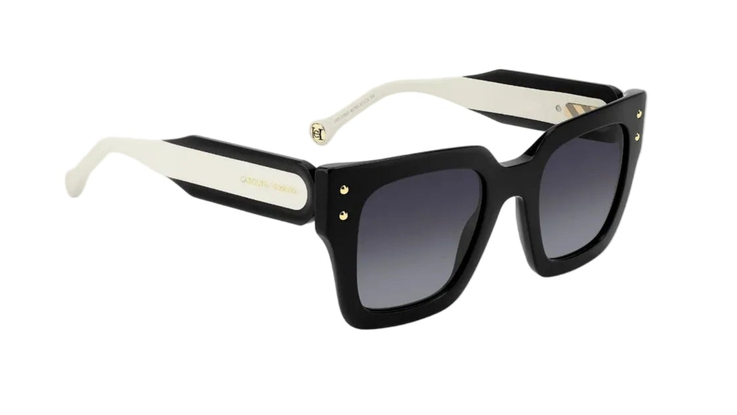 Carolina Herrera Lentes de Sol, Marco Negro/Blanco — Dama