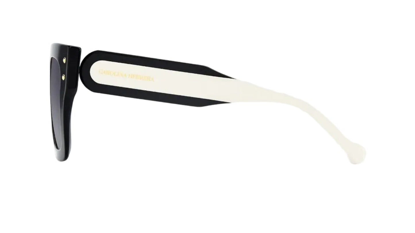 Carolina Herrera Lentes de Sol, Marco Negro/Blanco — Dama