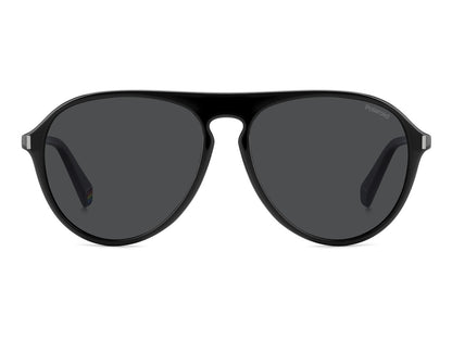 Polaroid Lentes de Sol, Marco Negro, Polarizados — Caballero