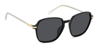 Polaroid Lentes de Sol, Marco Negro, Polarizados — Caballero