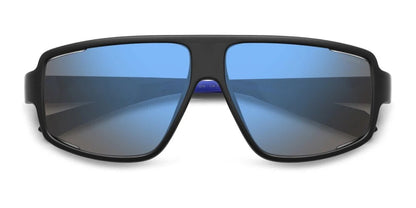 Polaroid Lentes de Sol, Marco Negro/Azul, Espejo Azul — Caballero