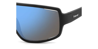 Polaroid Lentes de Sol, Marco Negro/Azul, Espejo Azul — Caballero