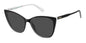 Polaroid Lentes de Sol, Marco Negro con Blanco — Dama
