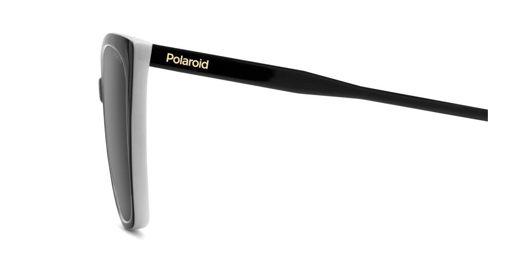 Polaroid Lentes de Sol, Marco Negro con Blanco — Dama