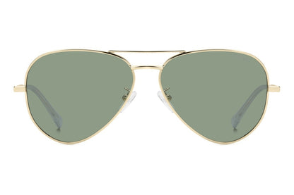 Polaroid Lentes de Sol, Marco Dorado, Polarizados — Caballero