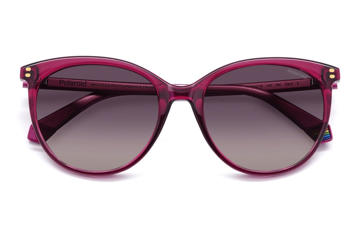 Polaroid Lentes de Sol, Marco Rosa Fuerte — Dama