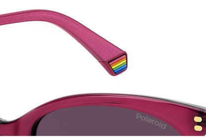 Polaroid Lentes de Sol, Marco Rosa Fuerte — Dama