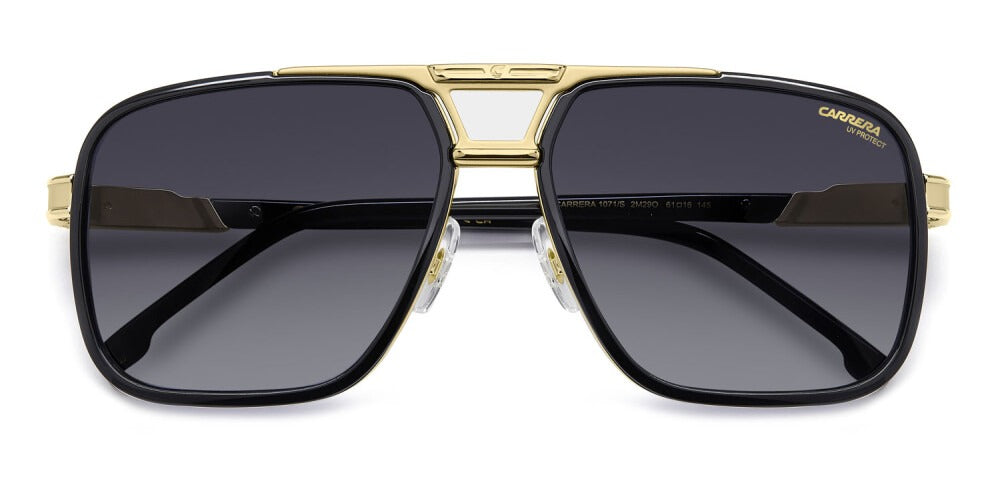 Carrera Lentes de Sol, Marco Negro con Dorado — Caballero
