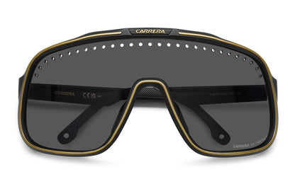 Carrera Lentes de Sol, Marco Negro con Dorado — Caballero