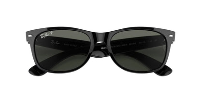 Ray-Ban Wayfarer Classic, Marco Negro, Cristal Verde — Unisex