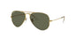 Ray-Ban Aviator, Marco Dorado, Cristal Verde — Unisex