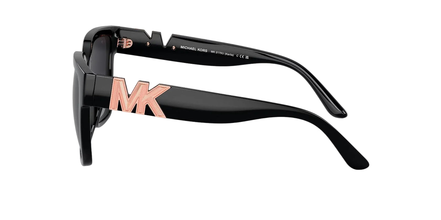 Michael Kors Lentes de Sol, Marco Negro Pulido, Espejo Sapphire — Dama