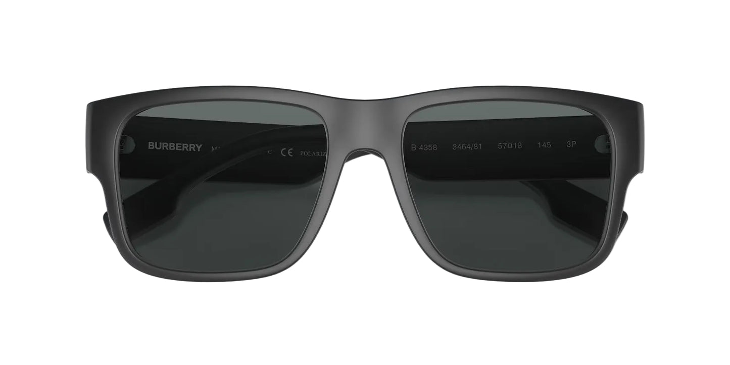 Burberry Lentes de Sol, Marco Negro Mate — Caballero