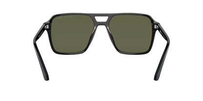 Prada Lentes de Sol, Marco Negro, Cristal Gris Oscuro — Caballero