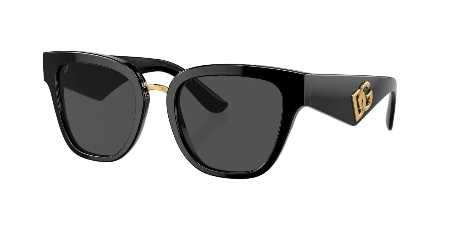Dolce & Gabbana Lentes de Sol, Marco Negro, Gris Obscuro — Dama