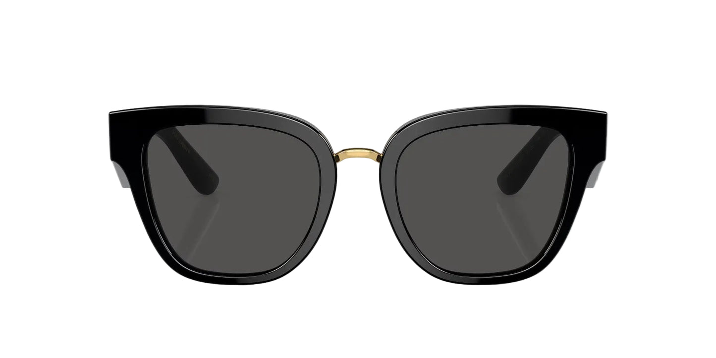 Dolce & Gabbana Lentes de Sol, Marco Negro, Gris Obscuro — Dama