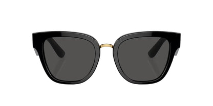 Dolce & Gabbana Lentes de Sol, Marco Negro, Gris Obscuro — Dama