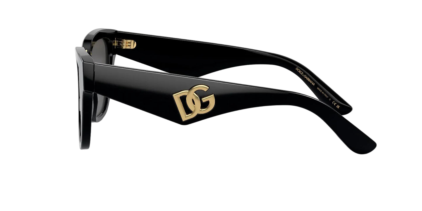 Dolce & Gabbana Lentes de Sol, Marco Negro, Gris Obscuro — Dama