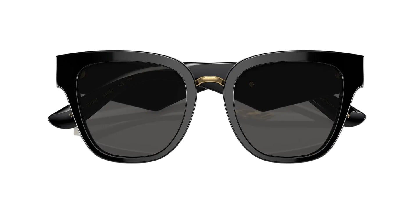 Dolce & Gabbana Lentes de Sol, Marco Negro, Gris Obscuro — Dama