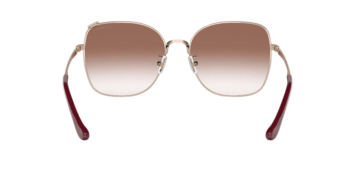 Coach Lentes de Sol, Oro Rosa/Borgoña Degradado — Dama