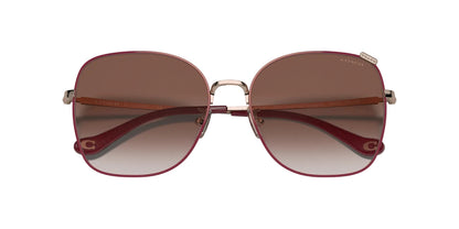 Coach Lentes de Sol, Oro Rosa/Borgoña Degradado — Dama