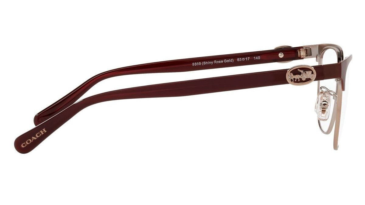 Coach Lentes Oftálmicos, Marco Borgoña/Oro Rosa — Dama