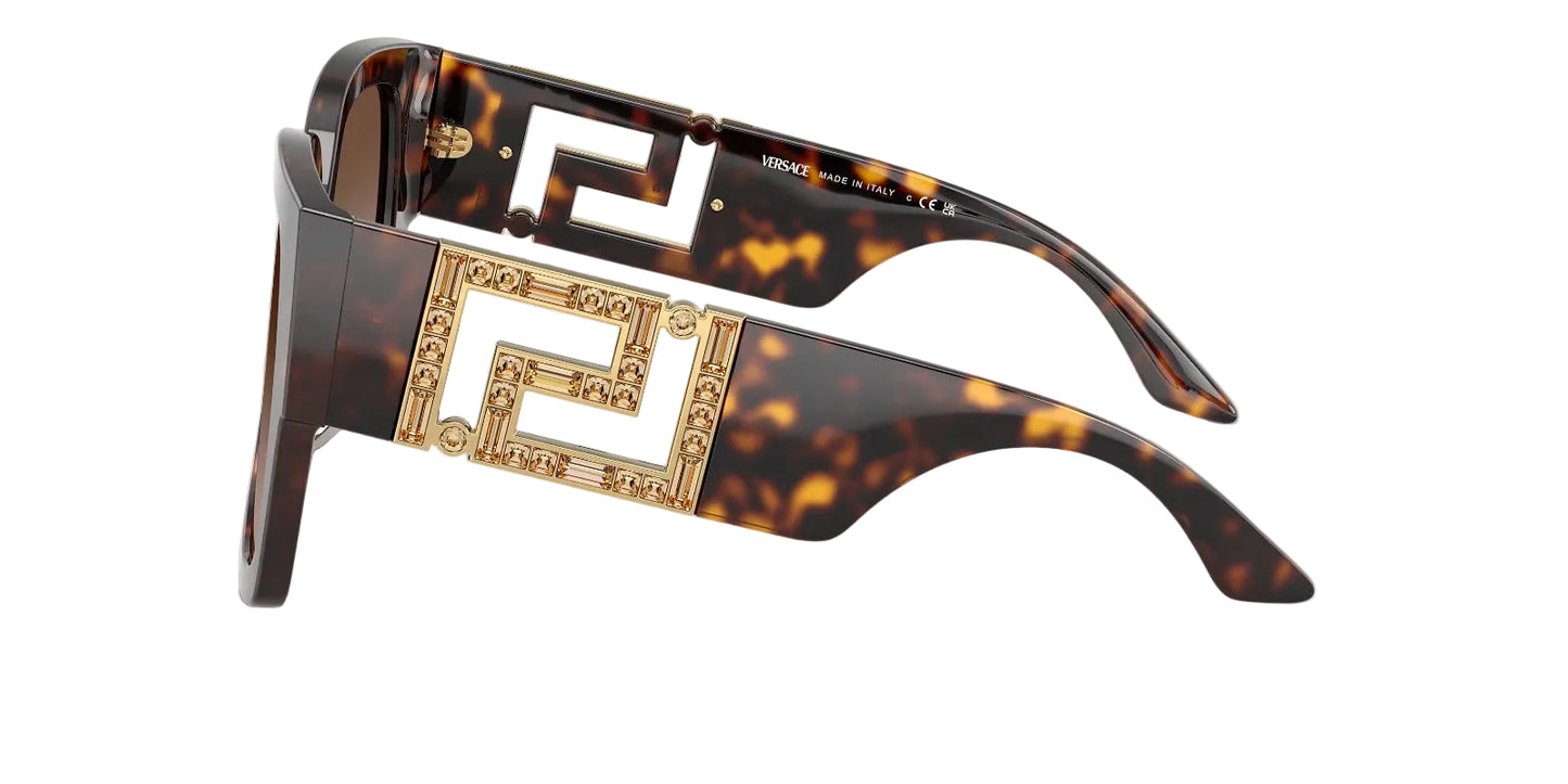 Versace Lentes de Sol, Marco Habana, Marrón Degradado — Dama