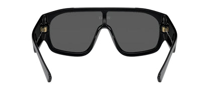 Versace Lentes de Sol, Marco Negro, Gris Oscuro — Unisex
