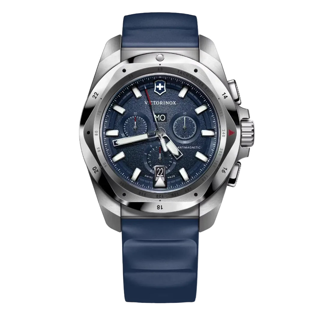 Victorinox I.N.O.X Chrono, Carátula Azul, Correa Caucho — Caballero