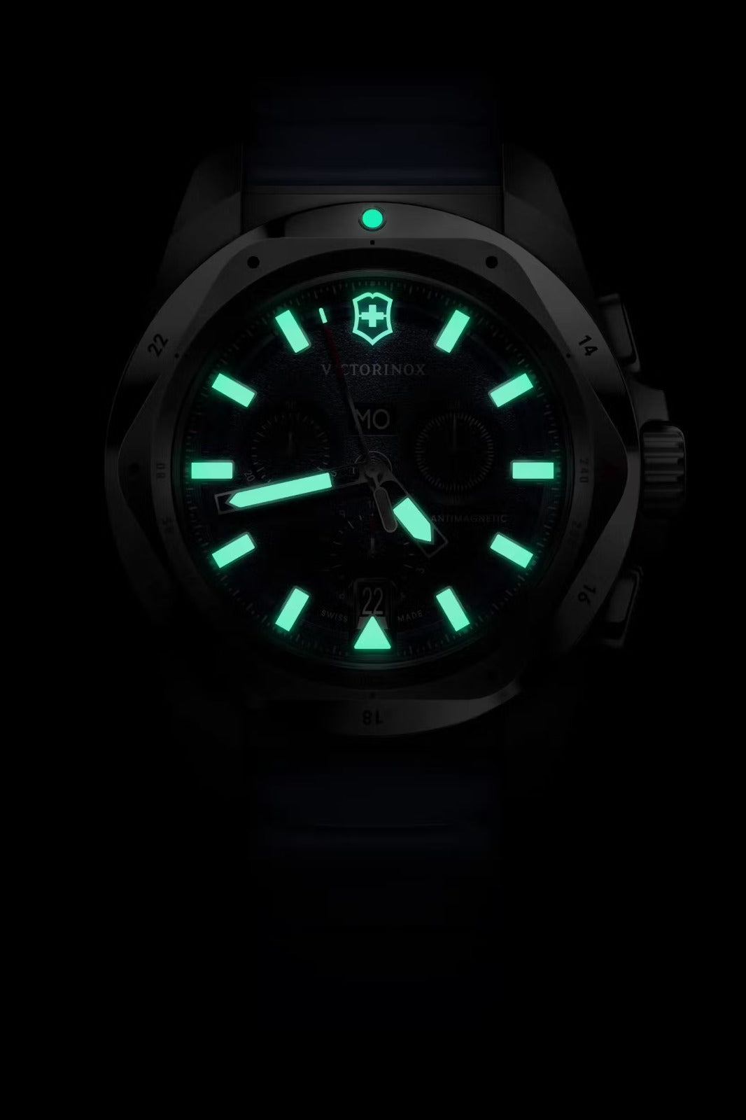 Victorinox I.N.O.X Chrono, Carátula Azul, Correa Caucho — Caballero