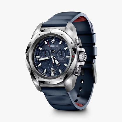 Victorinox I.N.O.X Chrono, Carátula Azul, Correa Caucho — Caballero