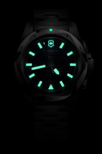 Victorinox I.N.O.X Chrono, Carátula Azul, Extensible Acero — Caballero