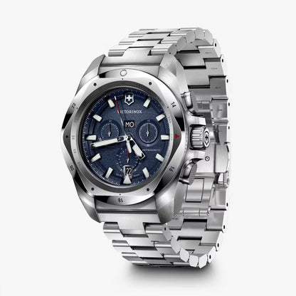 Victorinox I.N.O.X Chrono, Carátula Azul, Extensible Acero — Caballero