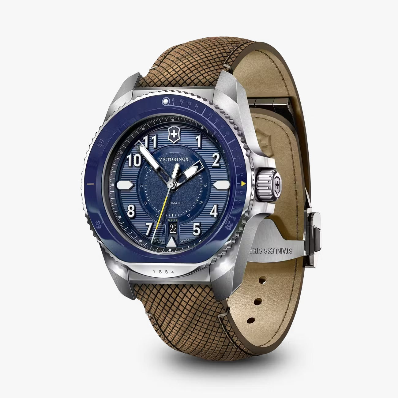 Victorinox Journey 1884 Automático, Carátula Azul Mate — Caballero