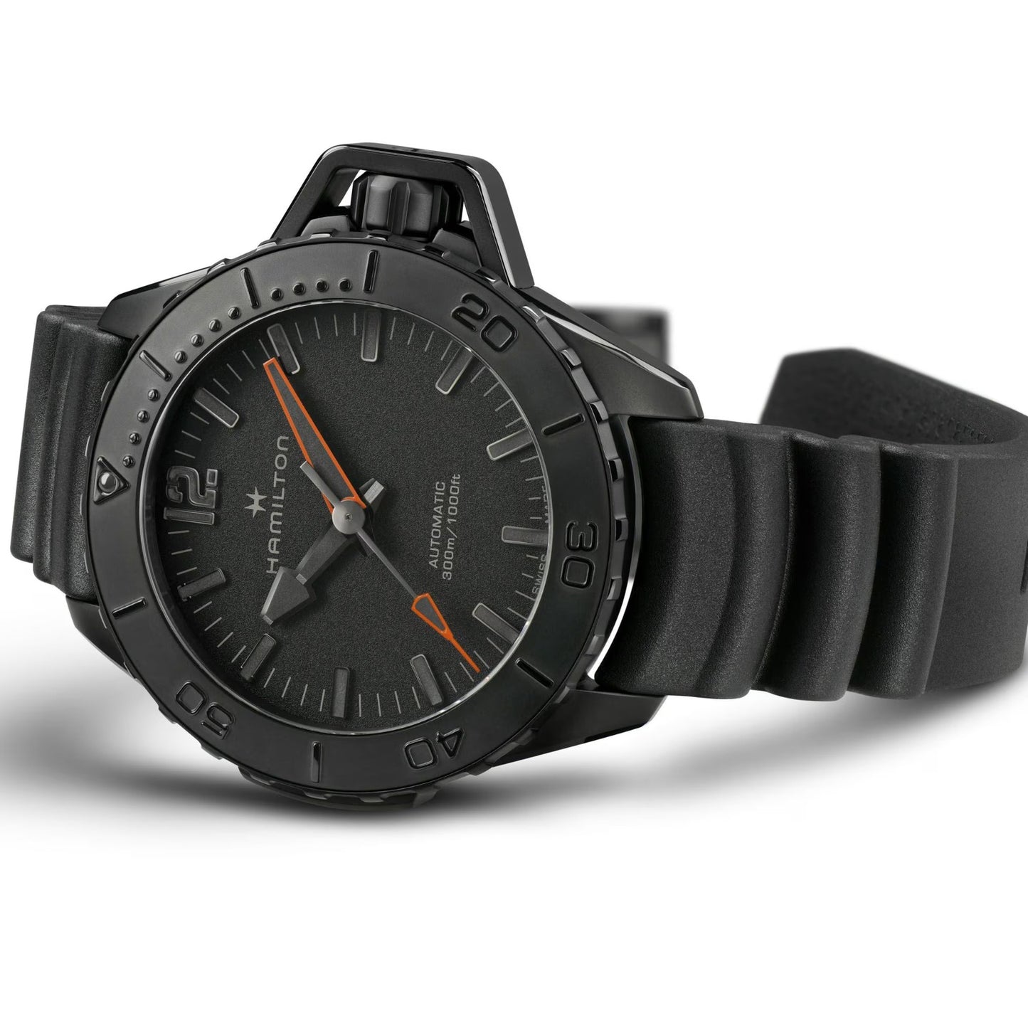 Hamilton Khaki Navy Frogman Auto, PVD Negro — Caballero