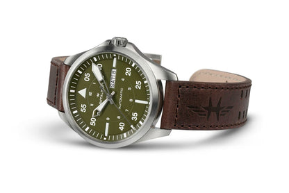 Hamilton Khaki Aviation Pilot Day Date Auto, Verde Oliva — Caballero