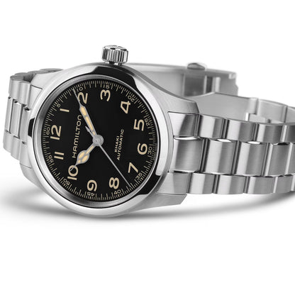 Hamilton Khaki Field Murph, Día-Fecha Central, Extensible Acero — Caballero