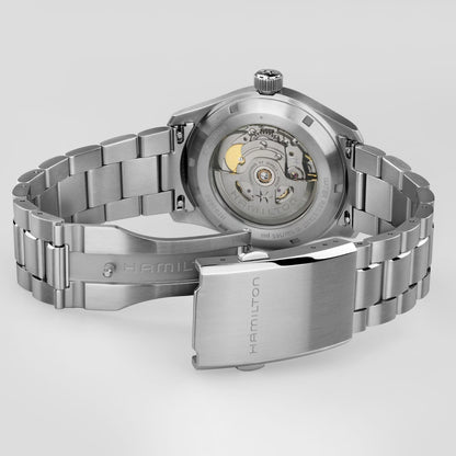 Hamilton Khaki Field Murph, Día-Fecha Central, Extensible Acero — Caballero