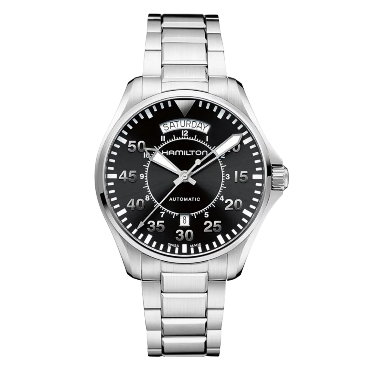 Hamilton Khaki Aviation Pilot Day Date Auto, Carátula Negra — Caballero