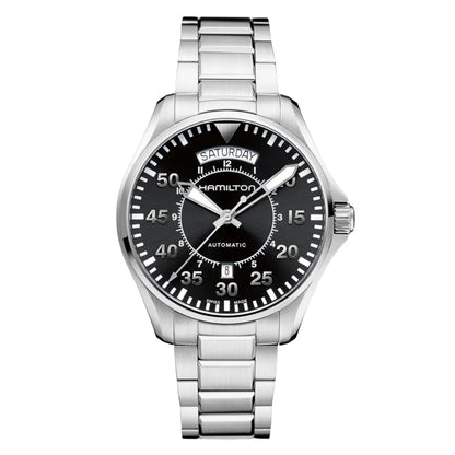 Hamilton Khaki Aviation Pilot Day Date Auto, Carátula Negra — Caballero