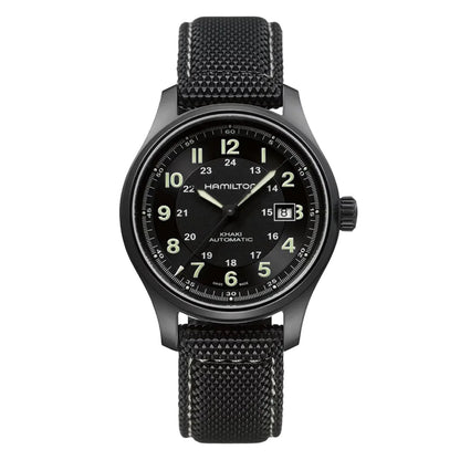 Hamilton Khaki Field Titanium Auto, PVD Negro — Caballero