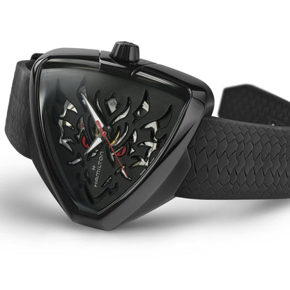 Hamilton Ventura Elvis80 Skeleton Dragon, PVD Negro — Unisex