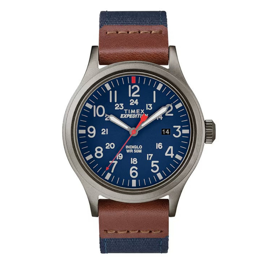 Timex Expedition Carátula Azul, Correa Nylon Marino — Caballero